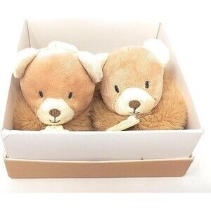 NEW TEDDY BEAR Baby Bootie Slippers Baby 0-6 months Doudou Et Compagnie Paris